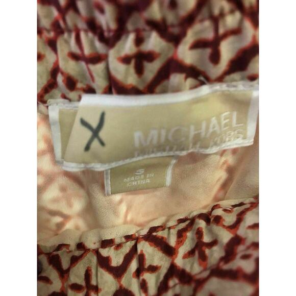 Michael Kors Women's Red Grenadine Print Front Slit Maxi Skirt Size Small NEW - Picture 3 of 6